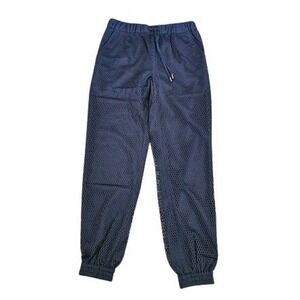 Wildfang The Empower Mesh Drawstring Pant Women XS Navy Blue Joggers